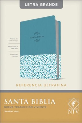 Cover of NTV Santa Biblia Edicion de referencia ultrafina, Letra Grande, Leatherlike, Blue, Indexed, NTV Large-Print Slimline Reference Bible--soft leather-look, blue (indexed)