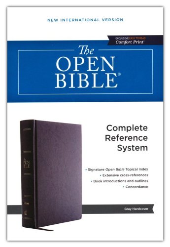 Cover of NIV Open Bible, Comfort Print--hardcover, gray