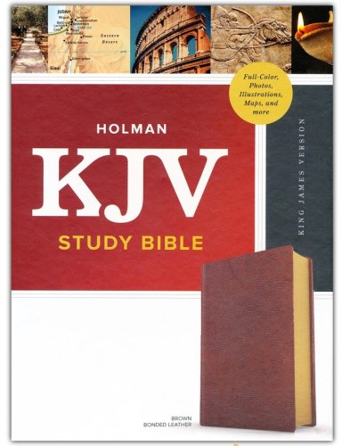 Cover of KJV Study Bible, Full-Color--bonded leather, brown
