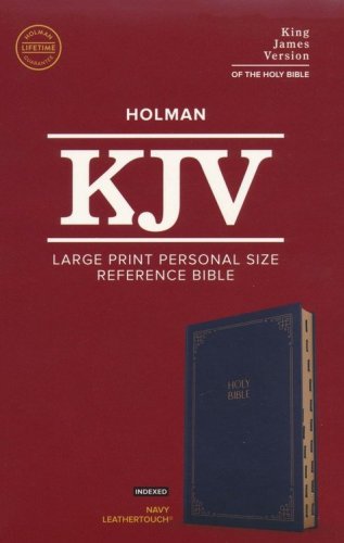 Cover of KJV Large-Print Personal Size Reference Bible--soft leather-look, navy (indexed)