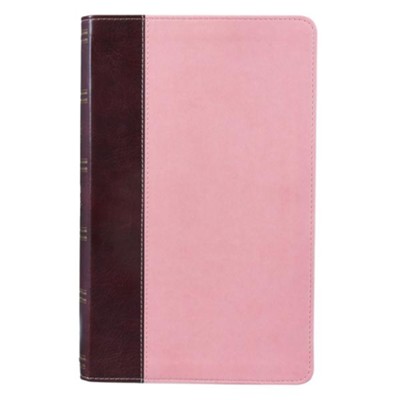 Cover of KJV Giant Print Lux-Leather Pink/Brown