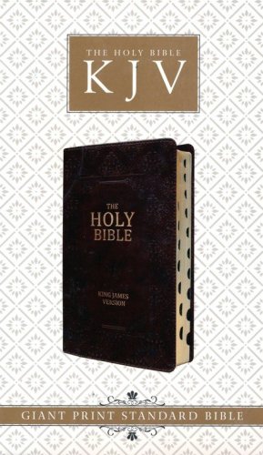 Cover of KJV Giant Print Lux-Leather Pattern Dark Brown