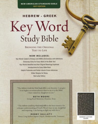 Cover of Key Word Study Bible NASB (2008 new edition), Bonded Black Leather