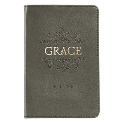 Cover of Grace Pocket Journal, Genuine Leather, Gray