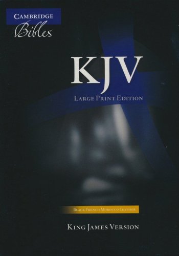 Cover of KJV Large Print Text Bible, French Moroccan leather, Black