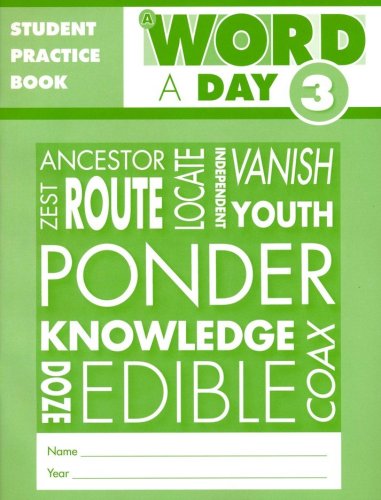 Cover of A Word a Day, Grade 3 Student Workbook