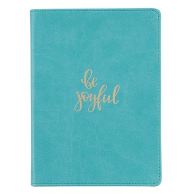 Cover of Be Joyful Handy Journal, LuxLeather Turqoise