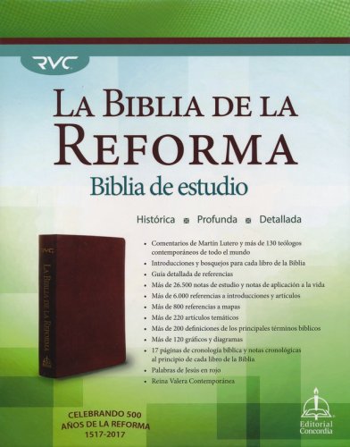 Cover of Biblia de Estudio de la Reforma RVC, Piel Gen. Marrón (RVC Reformation Study Bible, Gen. Leather, Brown)