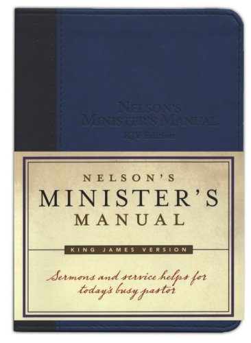Cover of KJV Nelson's Minister's Manual, Imitation leather, black/blue