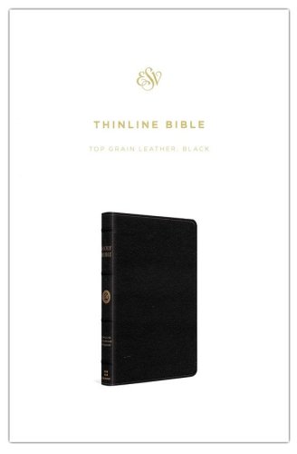 Cover of ESV Thinline Bible--top-grain leather, black