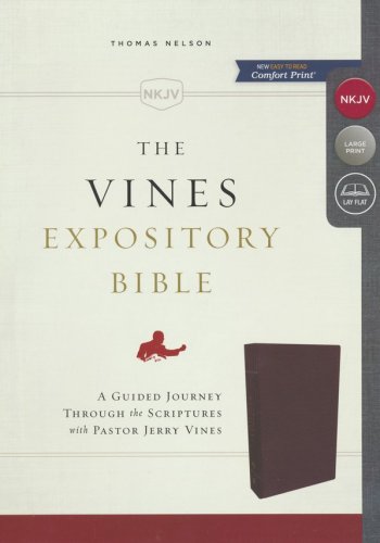 Cover of NKJV Vines Expository Bible--bonded leather, burgundy