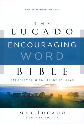 Cover of NIV Lucado Encouraging Word Bible, Comfort Print, Gray, Cloth over Board