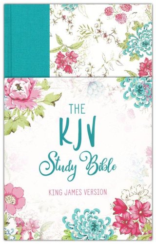 Cover of KJV Study Bible--hardcover with floral design