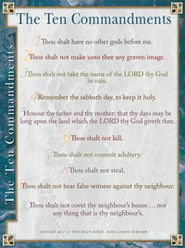 Cover of KJV Ten Commandments, Laminated Wall Chart