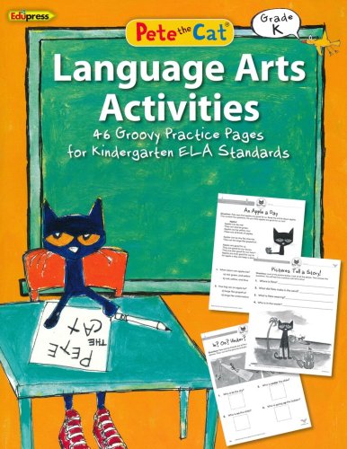 Cover of Pete the Cat Language Arts Workbook, Kindergarten