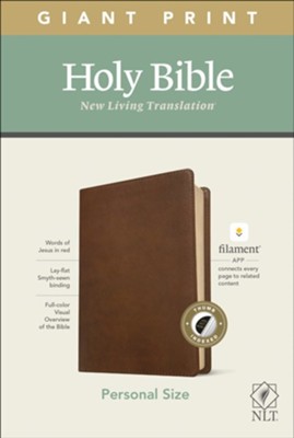 Cover of NLT Giant-Print Personal-Size Bible, Filament Enabled Edition--soft leather-look, rustic brown (indexed)