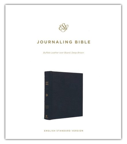 Cover of ESV Journaling Bible--buffalo leather over board, deep brown