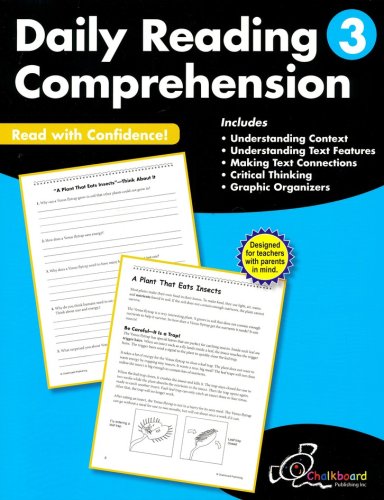 Cover of Daily Reading Comprehension Workbook, Grade 3
