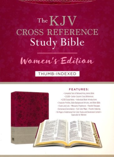 Cover of KJV Cross Reference Study Bible, Women's Edition--soft leather-look, floral berry/gray (indexed)