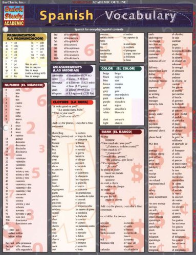 Cover of Spanish Vocabulary Chart