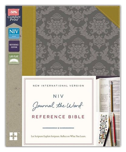 Cover of NIV, Journal the Word Reference Bible--soft leather-look, gold/gray
