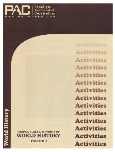 Cover of People, Places, & Events of World History Chapter 3 Activities
