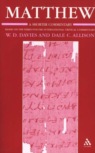 Cover of Matthew: A Shorter Commentary