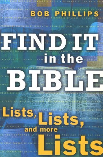 Cover of Find It in the Bible: Lists, Lists, and More Lists