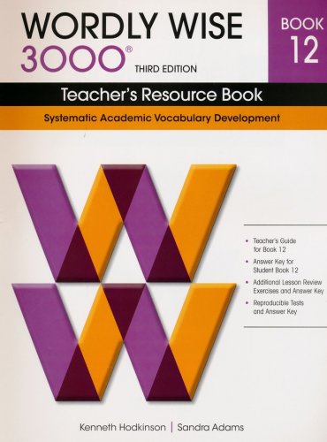 Cover of Wordly Wise 3000 Teacher's Resource Book 12 (3rd Edition; Homeschool Edition)