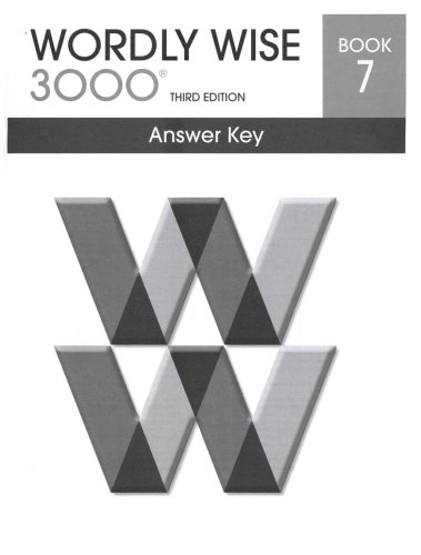 Cover of Wordly Wise 3000 3rd Edition Answer Key Book 7 (Homeschool Edition)