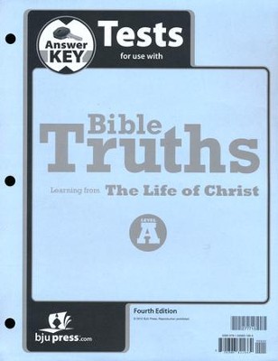 Cover of BJU Press Bible Truths Level A (Grade 7) Test Pack Answer Key (Fourth Edition)
