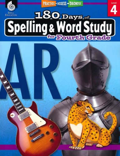 Cover of 180 Days of Spelling & Word Study for Fourth Grade (Grade Level 4)
