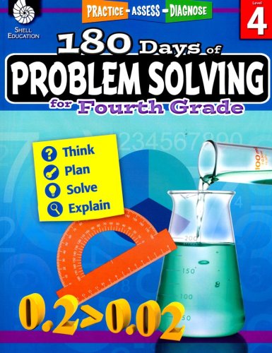 Cover of 180 Days of Problem Solving for Fourth Grade (Level 4)