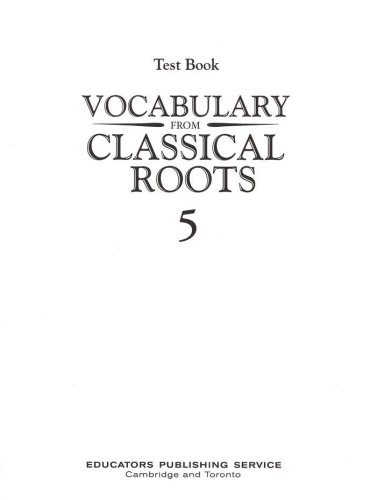 Cover of Vocabulary from Classical Roots Blackline Master Test: Book 5 (Homeschool Edition)