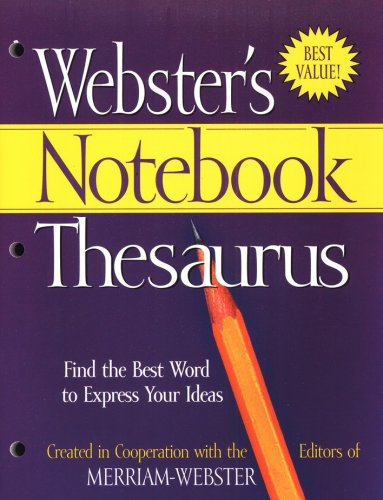 Cover of Webster's Notebook Thesaurus