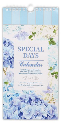 Cover of Special Days and Occasion Reminder Calendar, Blue