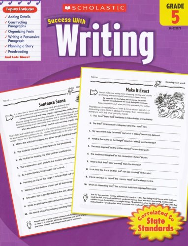 Cover of Scholastic Success with Writing, Grade 5