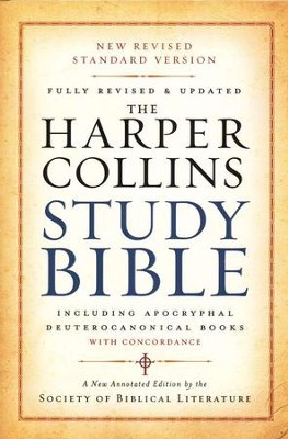 Cover of The NRSV HarperCollins Study Bible, Revised and Updated Hardcover with Apocryphal and Deuterocanonical Books - Imperfectly Imprinted Bibles
