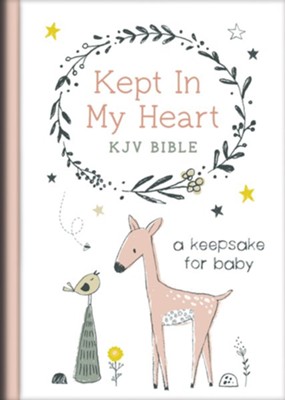 Cover of Kept in My Heart KJV Bible (girl cover), Paper over boards - Imperfectly Imprinted Bibles