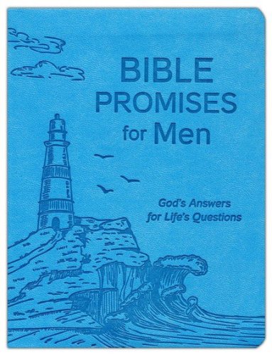 Cover of Bible Promises for Men: God's Answers for Life's Questions--soft leather-look, blue