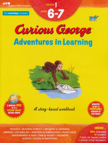 Cover of Curious George Adventures in Learning, Grade 1: Story-based learning