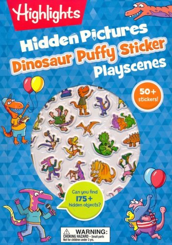 Cover of Dinosaur Hidden Pictures Puffy Sticker Playscenes