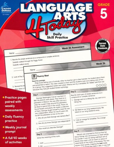 Cover of Language Arts 4 Today, Grade 5