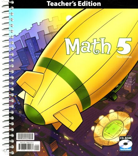Cover of BJU Press Math 5 Teacher's Edition, (Third Edition)