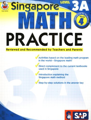 Cover of Singapore Math Practice 3A, Grade 4