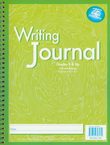 Cover of Zaner-Bloser My Writing Journal, Liquid Green Grades 4+