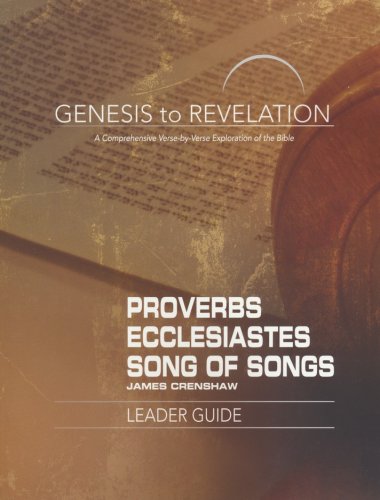 Cover of Proverbs, Ecclesiastes, Song of Songs - Leader Guide (Genesis to Revelation Series)