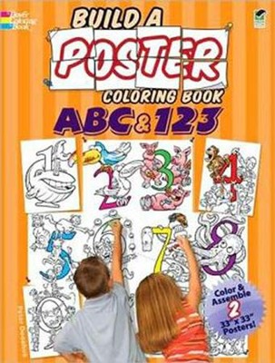 Cover of Build a Poster Coloring Book-ABC & 123