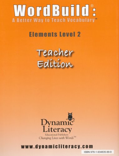 Cover of WordBuild ®: A Better Way To Teach Vocabulary Elements 2 Combo Pack