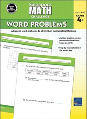 Cover of Singapore Math Challenge Word Problems, Grades 4 - 6